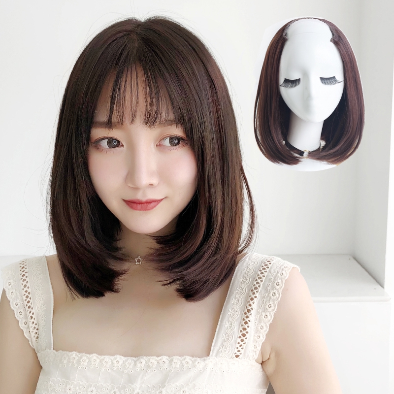 Wig Female Long Straight Hair Invisible Unmarked Piece N