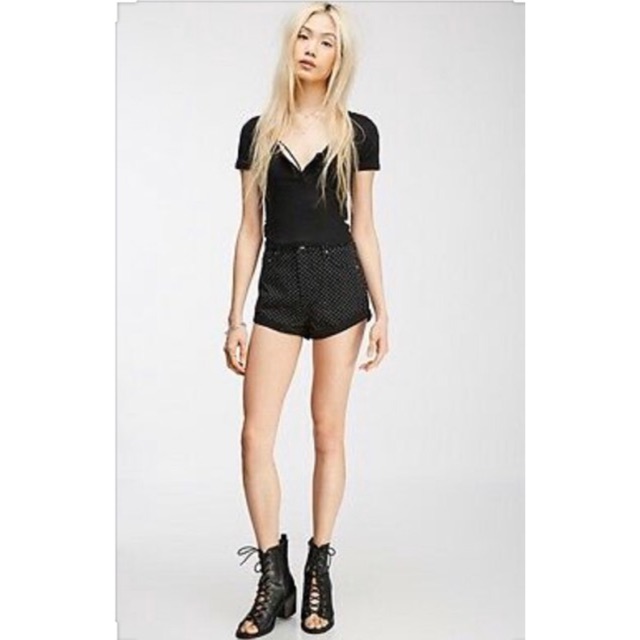 forever new denim shorts