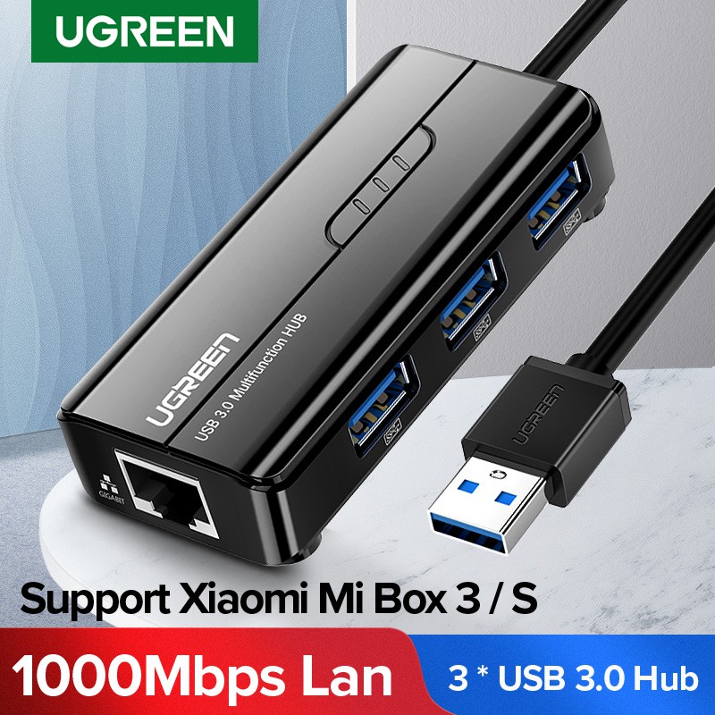 UGREEN USB 3.0 2.0 HUB to RJ45 Lan Adapter Network Card Shopee
