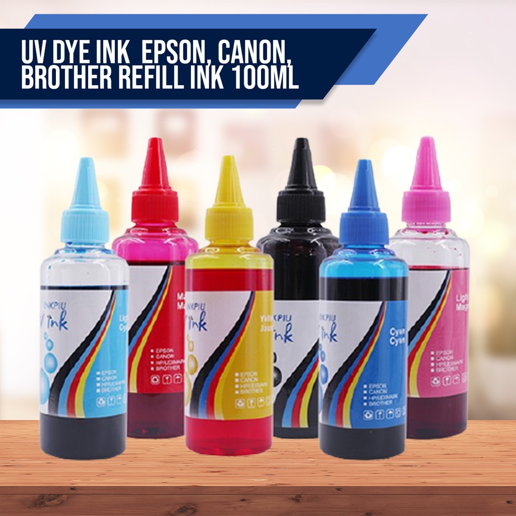 Uv Dye Ink Compatible Refill Ink For Epson Canon Brother Inkpiu Brand 100ml Shopee Philippines 1464