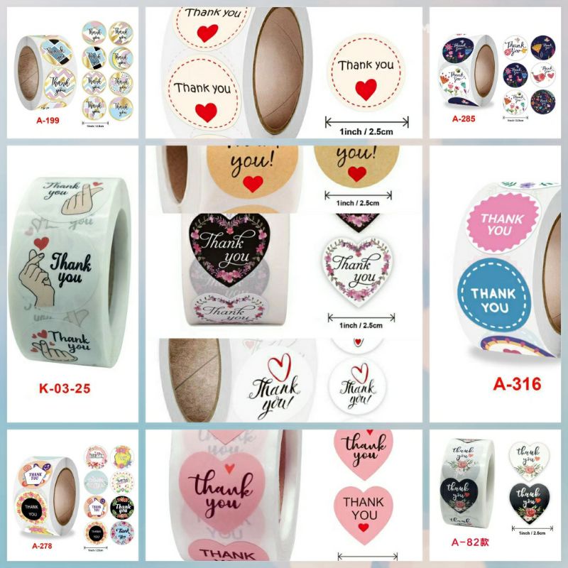 thank you sticker/ happy birthday stickers 100 pcs available assorted