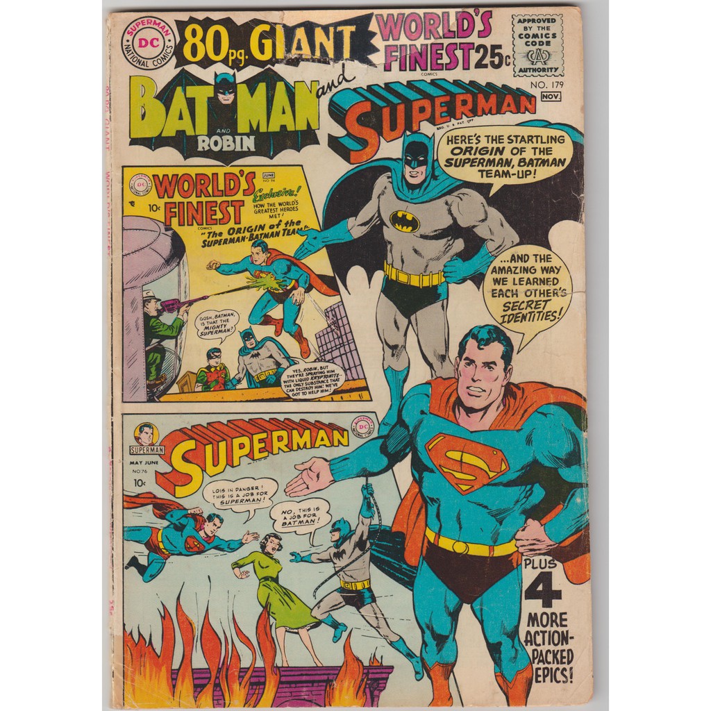 World's Finest 179 184 187 209 (1968-72) Batman Superman JLA Batgirl  Hawkman, Green Arrow appear | Shopee Philippines