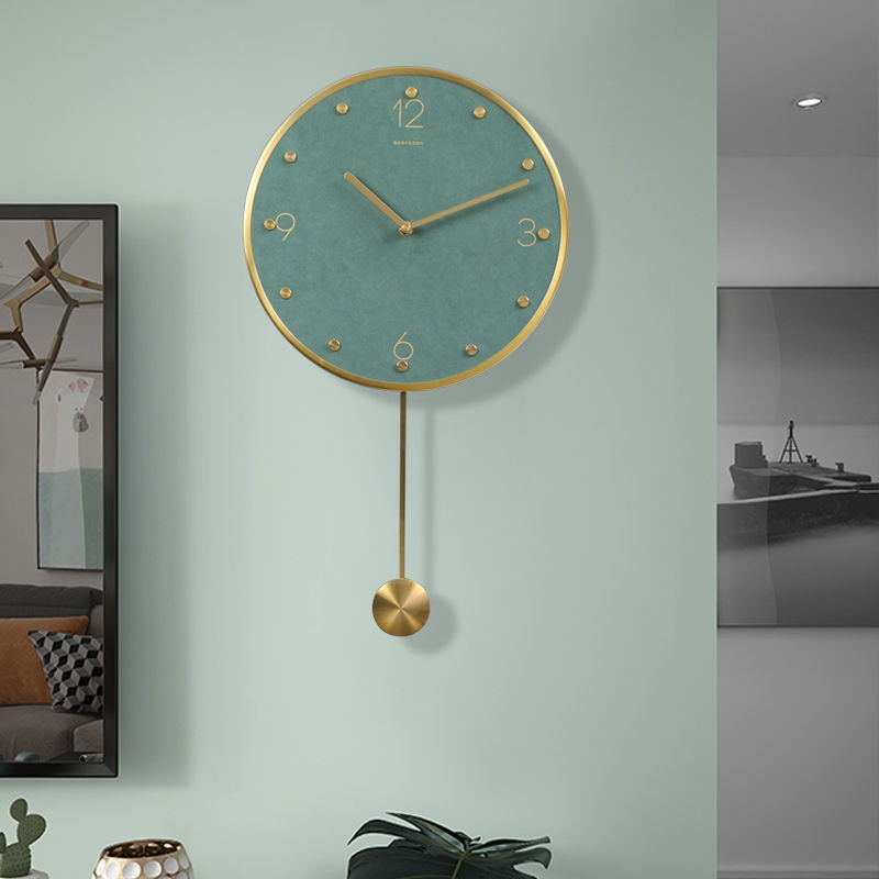 Nordic wall swing wall clock modern minimalist light luxury watch free