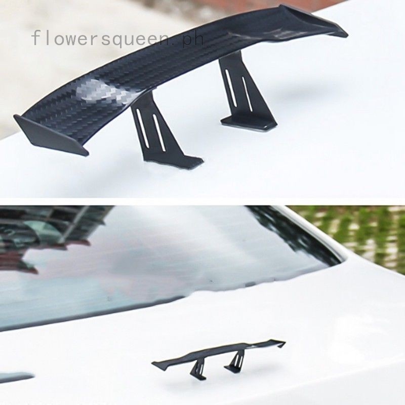 flowersqueen Universal Car Rear Tail Wing GT Carbon Cheap Spoiler Mini