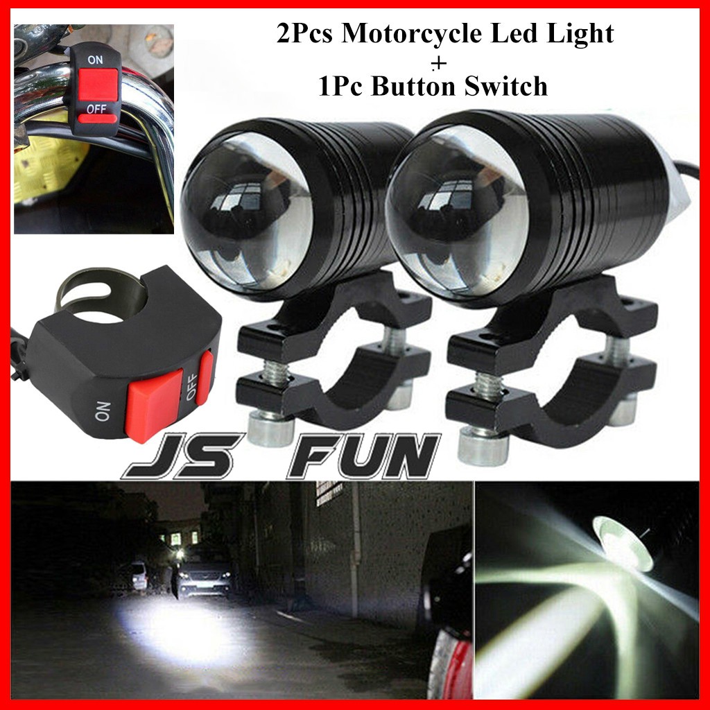 2pcs Mini Driving Light Fog light Motorcycle Bright Motorcycle Fog