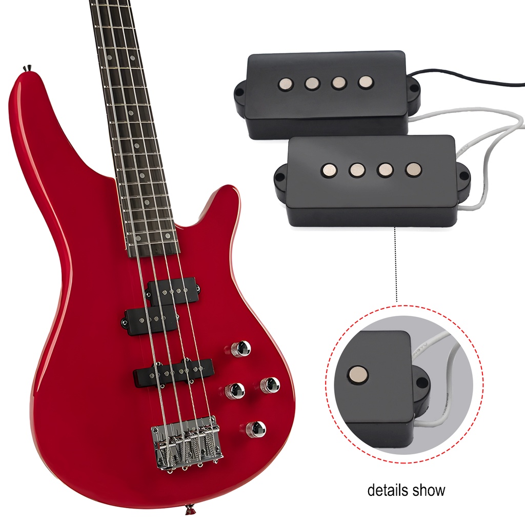 Open Alnico 5 PB P Bass Pickup Humbucker Pickup Bass 4 String Alnico V