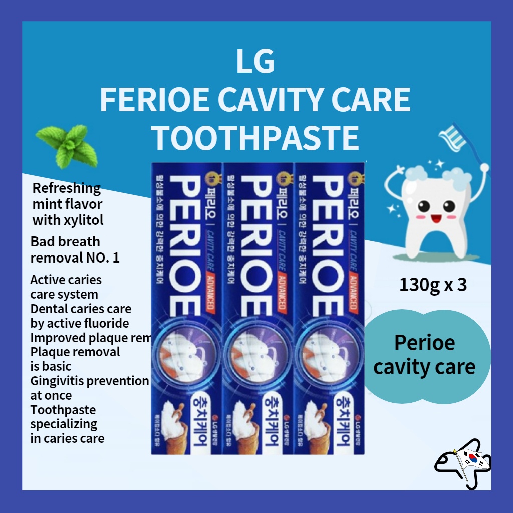 LG Ferioe Cavity Care Advanced Toothpaste/ 130g x 3 / Korean toothpaste