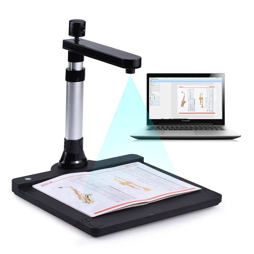 Adjustable HD High Speed USB Book Image Document Camera Scanner Dual