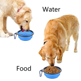Dog Bowl Pet Travel Folding Bowl Pet Dog Cat Silicon Foldable Food Bowl