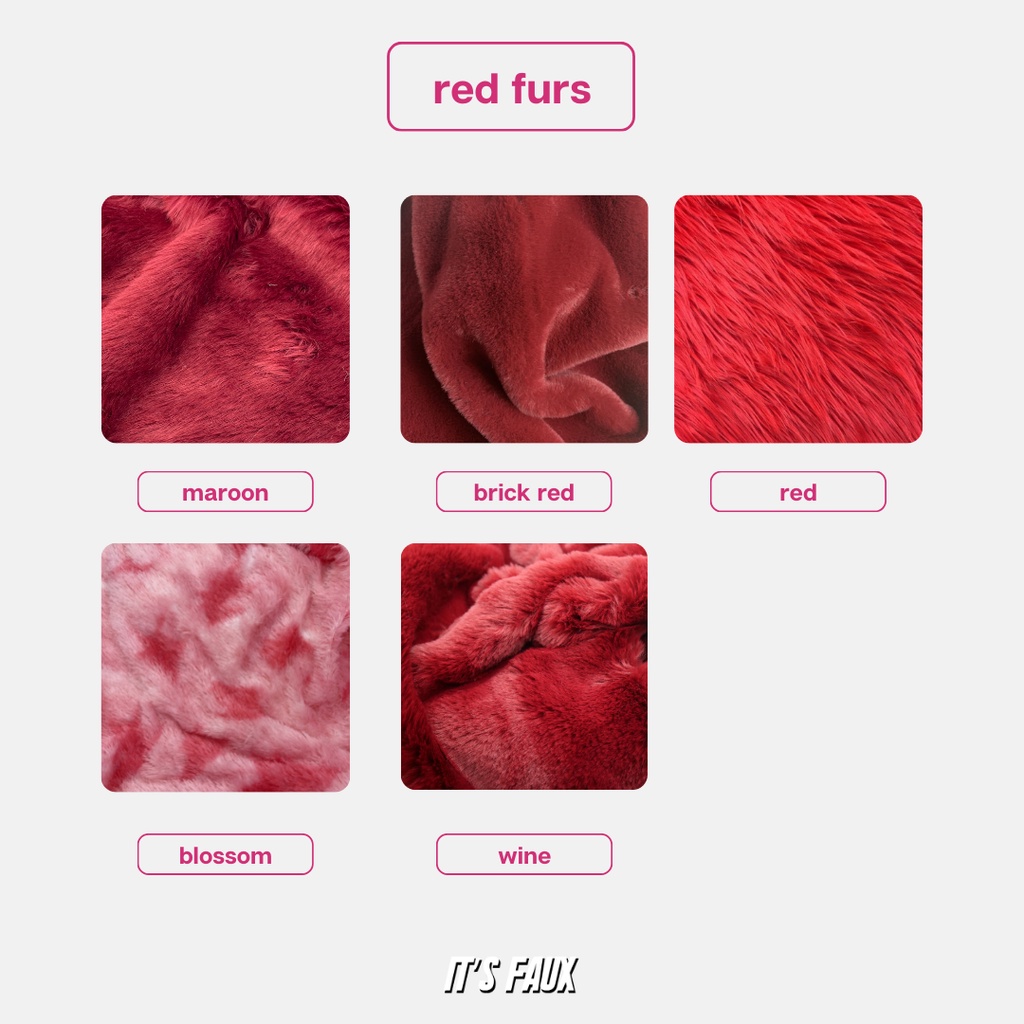 ALL RED Faux Fur Fabric Table Runner itsfauxph | It's Faux PH