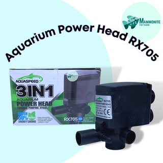 Aquaspeed Aquarium Power Head 3 In 1 Aerobic Pumping Cycle RX705 15 watts Fresh And Sea Water