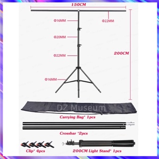 T-Shape Portable Backdrop Support Stand Kit Adjustable Photo Background Stand Studio Photography #1