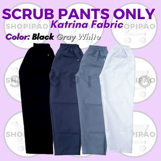 SCRUB PANTS SCRUBSUIT (Garterized with Back Pocket) Black Gray White Purple Violet by SPPVLNZ