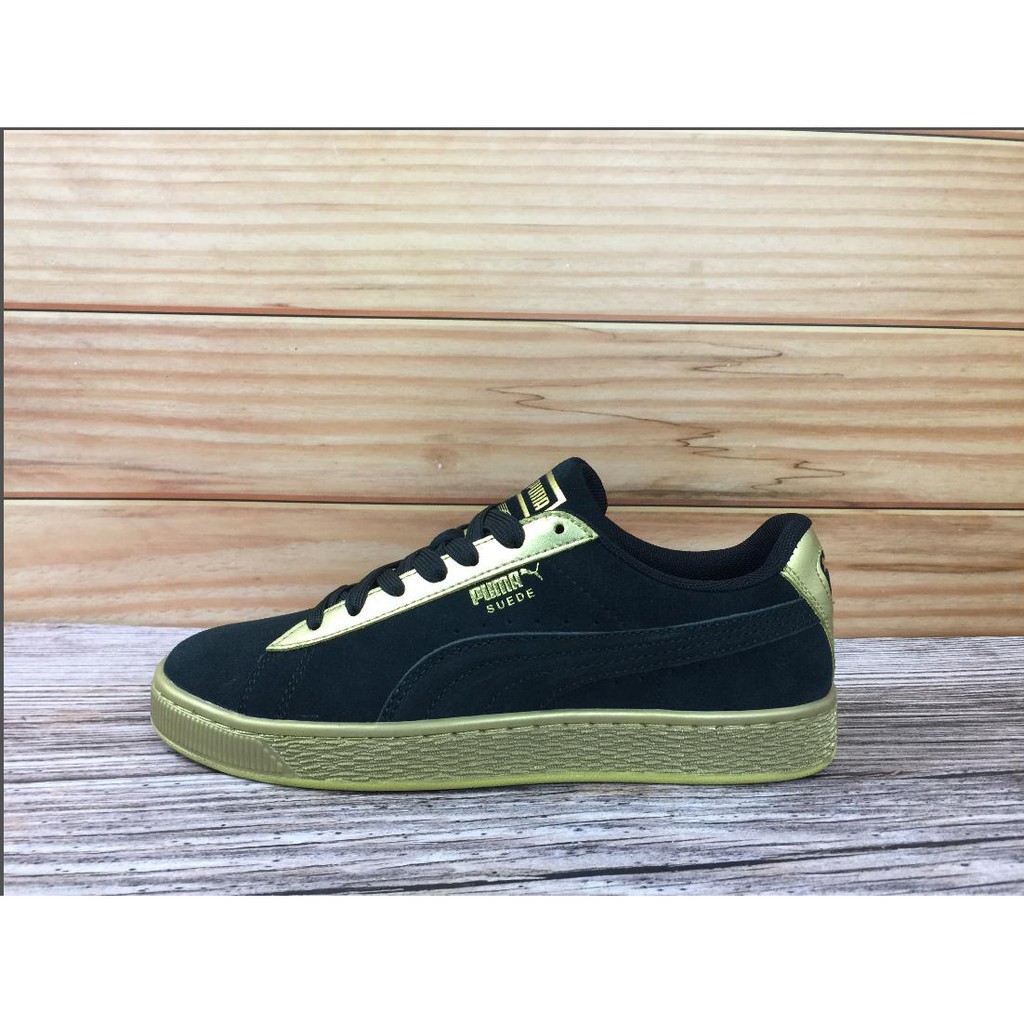 puma unisex black & green limnos cat casual shoes