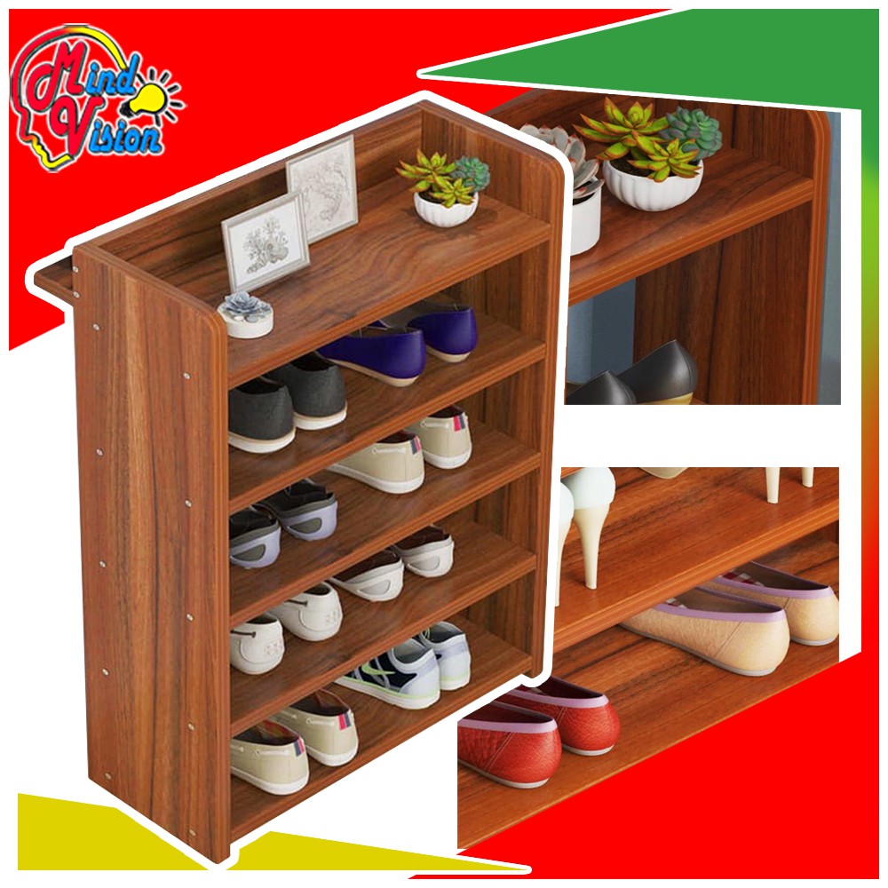 High Quality Wood Material Shoe Rack Storage & Organizer 5 ...