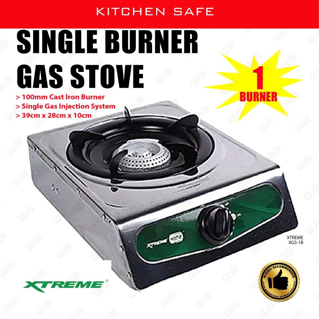 Single Burner Gas Stove Stainless Steel Top Xtreme Xgs B Shopee