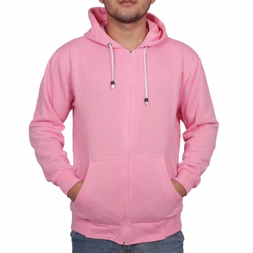 jaket hoodie pink