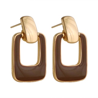 INS Square 925 Silver Plated Ear Studs Earrings Jewelry Accessory #2