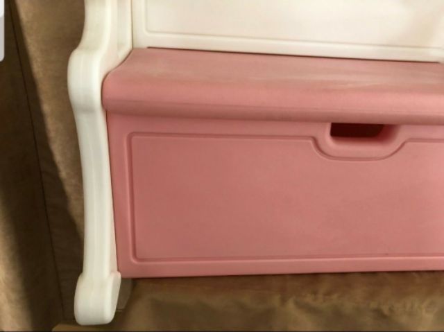 little tikes pink bench toy box