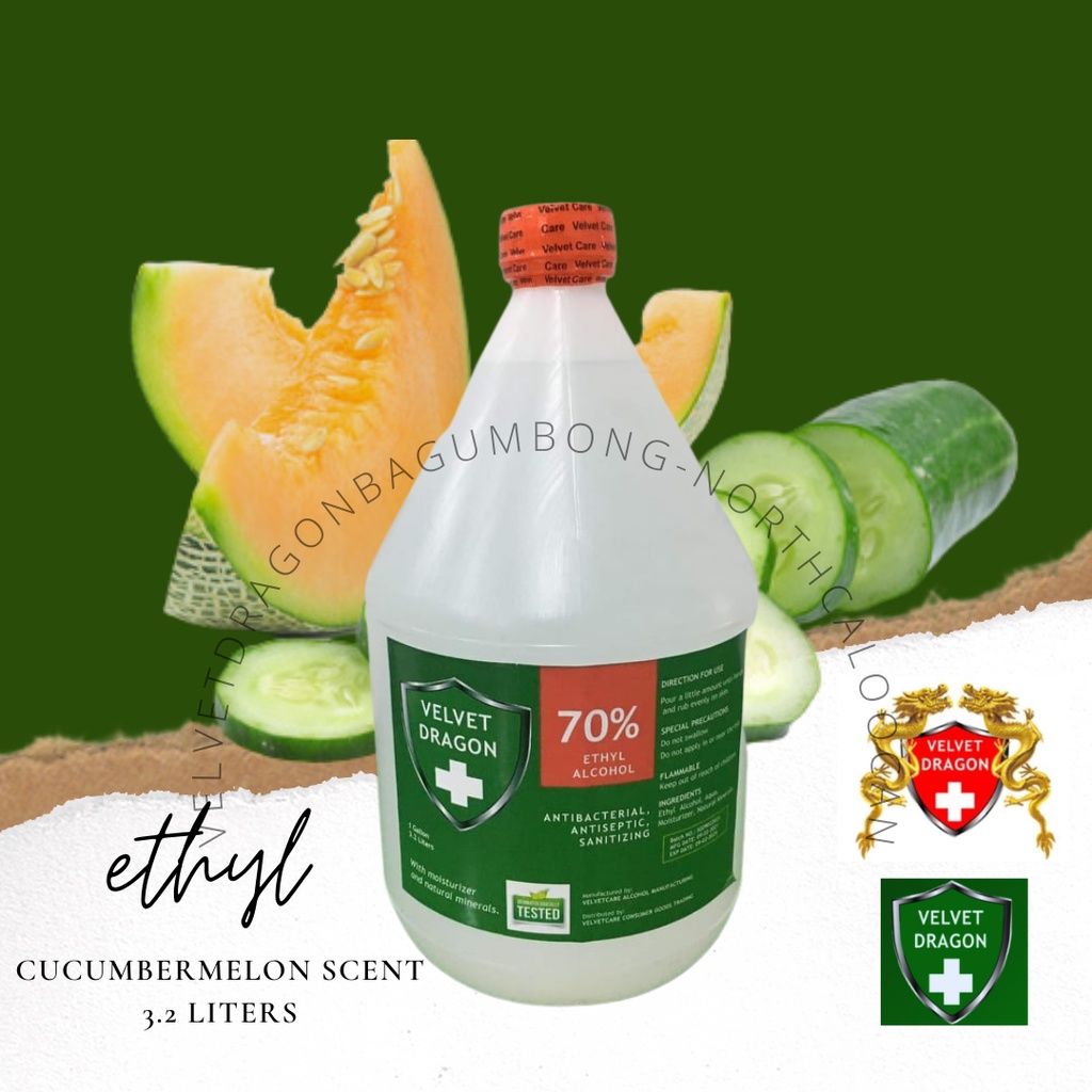 Velvet Dragon Alcohol Ethyl Alcohol Cucumbermelon Scent FDA Approved 100 SAFE Shopee Philippines