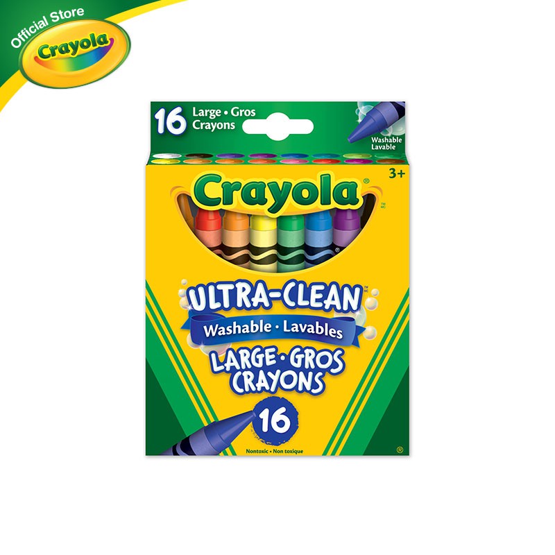 Crayola Ultra Clean Washable Large Crayons, 16 Colors | Shopee Philippines