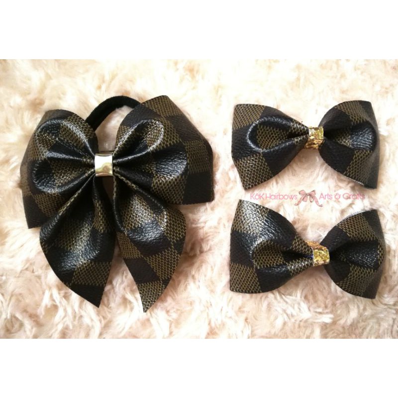 Set Of 2 LV Inspired Hair Bows