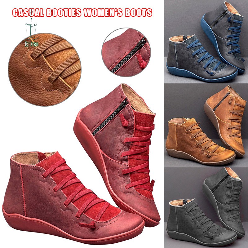 pu flat heel boots