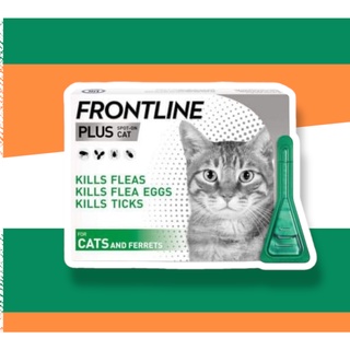 FRONTLINE Plus for Cats - Flea & Tick Control (Per Vial) Repellent Anti-Flea Anti-Itching