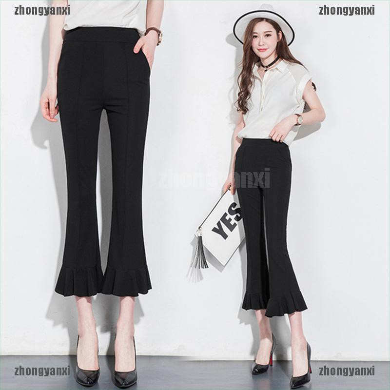ladies bell bottom trousers