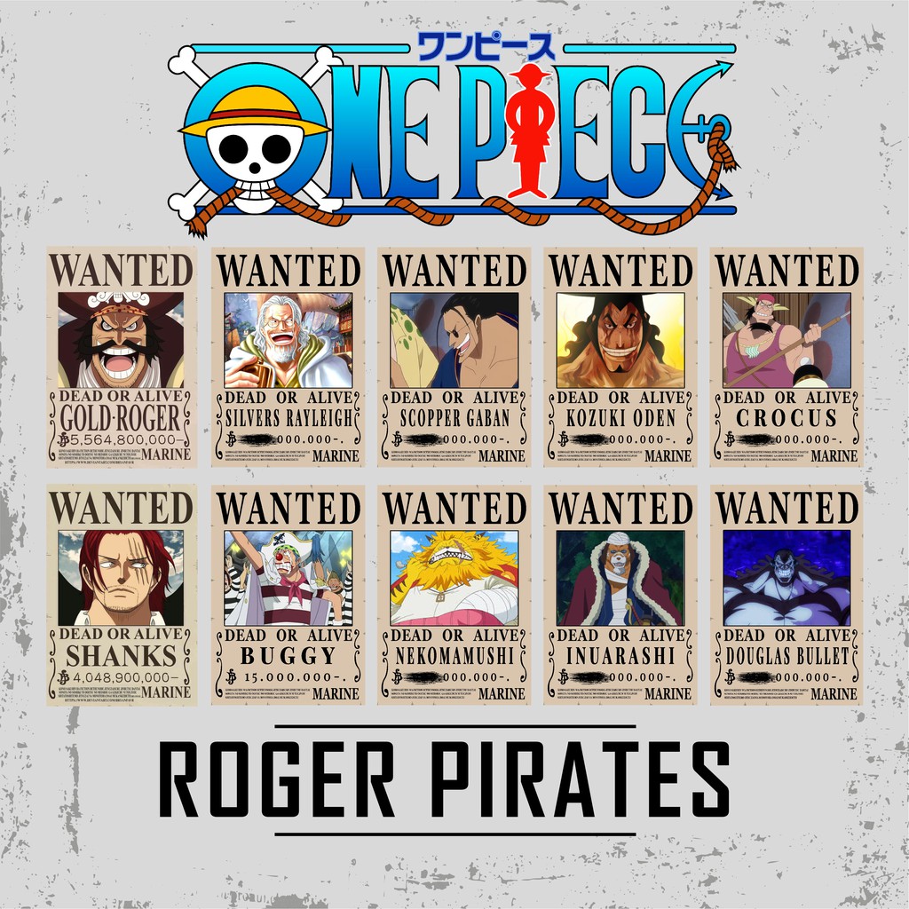 Poster Bounty One Piece Roger Crew Shopee Philippines