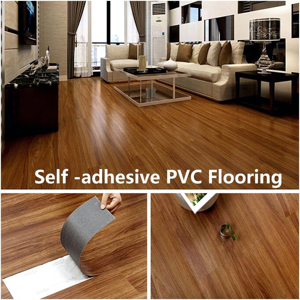 Adhesive Floor Sticker Tiles Wood, Self Adhesive Vinyl Floor Tile 12×12