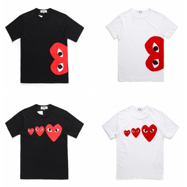 New CDG Play Comme Des Garcon Cotton t shirt Men Women High Quality Red ...
