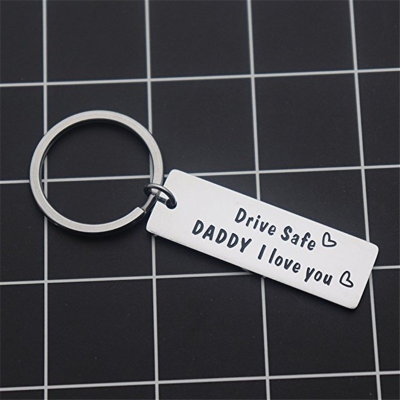 Daddy I Love You Letter Stainless Steel Keychain Father 39 S Gift Creative Key Ring Accessories Pendant Shopee Philippines