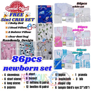 FREE CRIBSET | 86pcs Ordinary Newborn Set barubaruan tieside baby clothes | precious babies