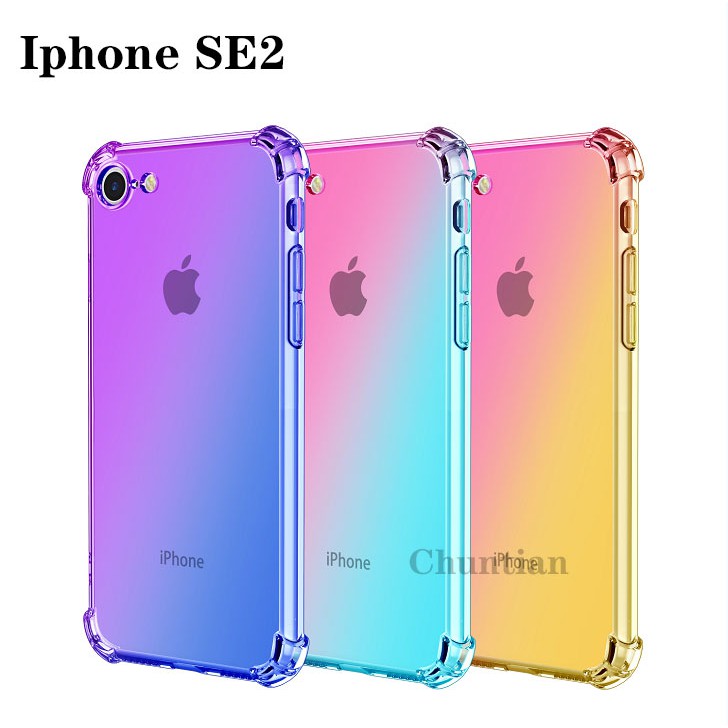 Iphone Se2 Four Corners Drop Resistant Gradient Phone Case Iphone 5s Se Color Phone Soft Case Shopee Philippines