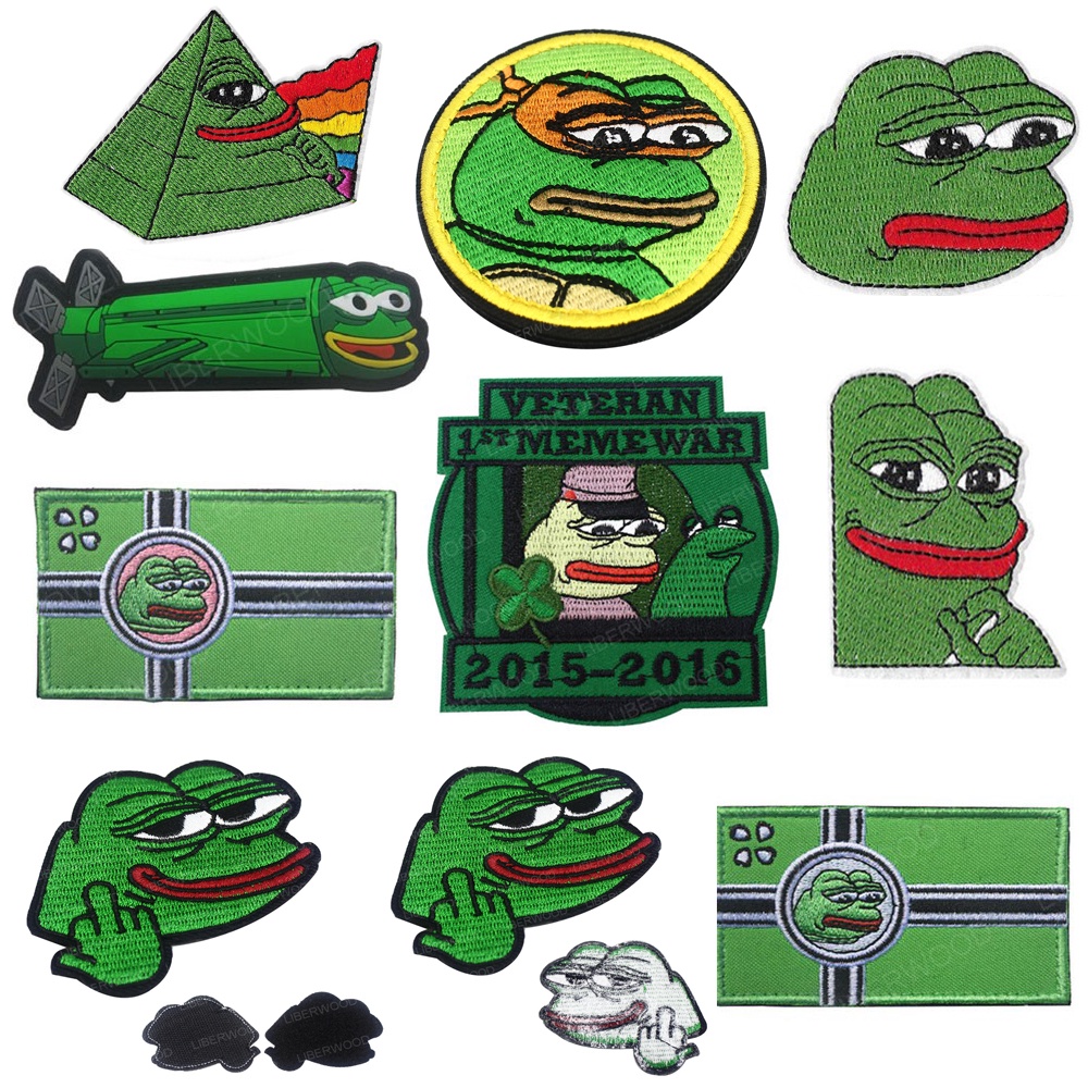Sad Pepe The Sad Frog Patch Meme Iron On Embroidered Applique Patch Badge