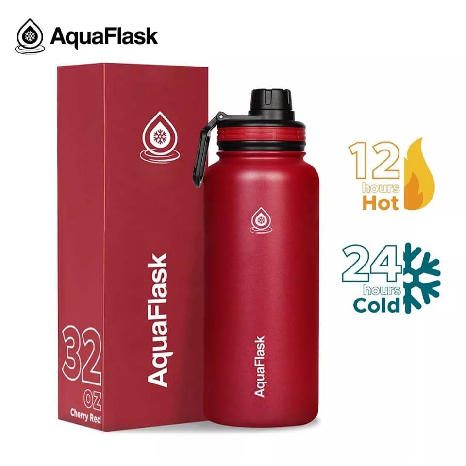 AQUAFLASK 32oz Wide mouth w/ cap Vacuum Insulated Drinking Water Bottle | Shopee Philippines