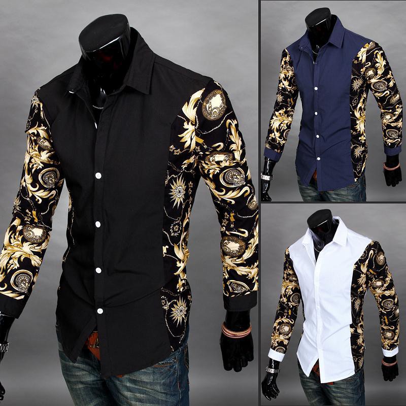 black and gold shirt mens