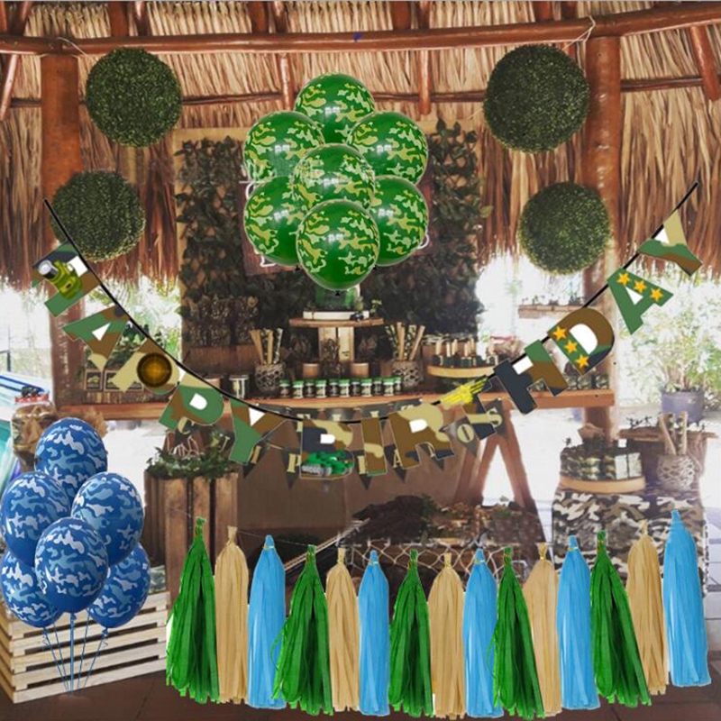 Wedding Party Decoration Military Camp Soldier Summer Party Supplies Hawaiian Birthday Jungle Beach Theme Party Shopee Philippines