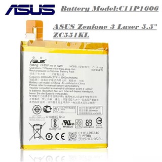 Replacement Battery Asus Zenfone 3 Laser Zc551kl C11p1606 Shopee Philippines