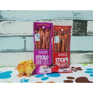 COD❡☜Sleeky Chewy Snack STICK  50grams Dog Treats BEEF OR LIVER