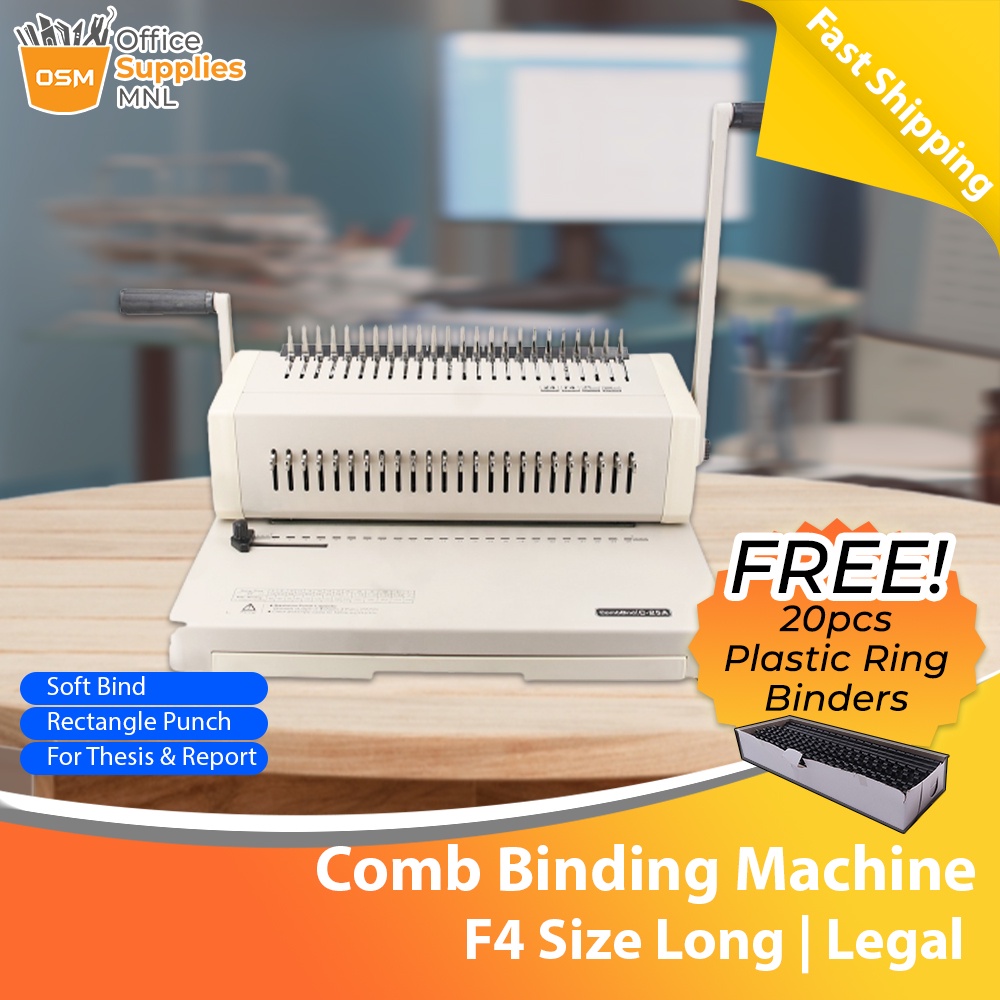 Comb Binding Machine F4 Size Long Legal with FREE 20pcs