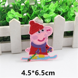 Patches for Clothes Embroidered Peppa Pig Peppa Pig Cloth Sticker Children Cartoon Embroidery Patch Size Patch Clothes P #4