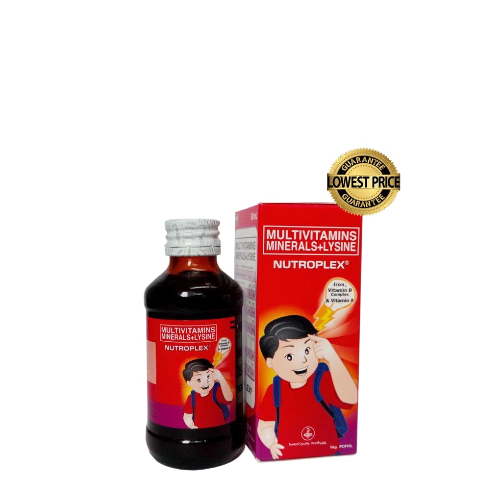 Nutroplex syrup 120ml multivitamins minerals + lysine | Shopee Philippines