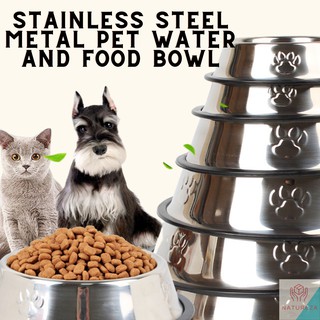 Stainless Steel Metal Pet Dog Cat Water Food Bowl