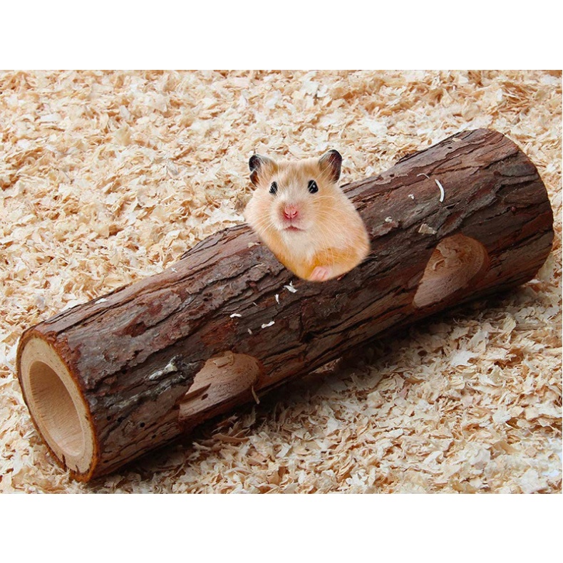 Legendog Hamster Exercise Toy Interactive Natural Hamster Toys for Small Animals M Wooden Wheel Toy 