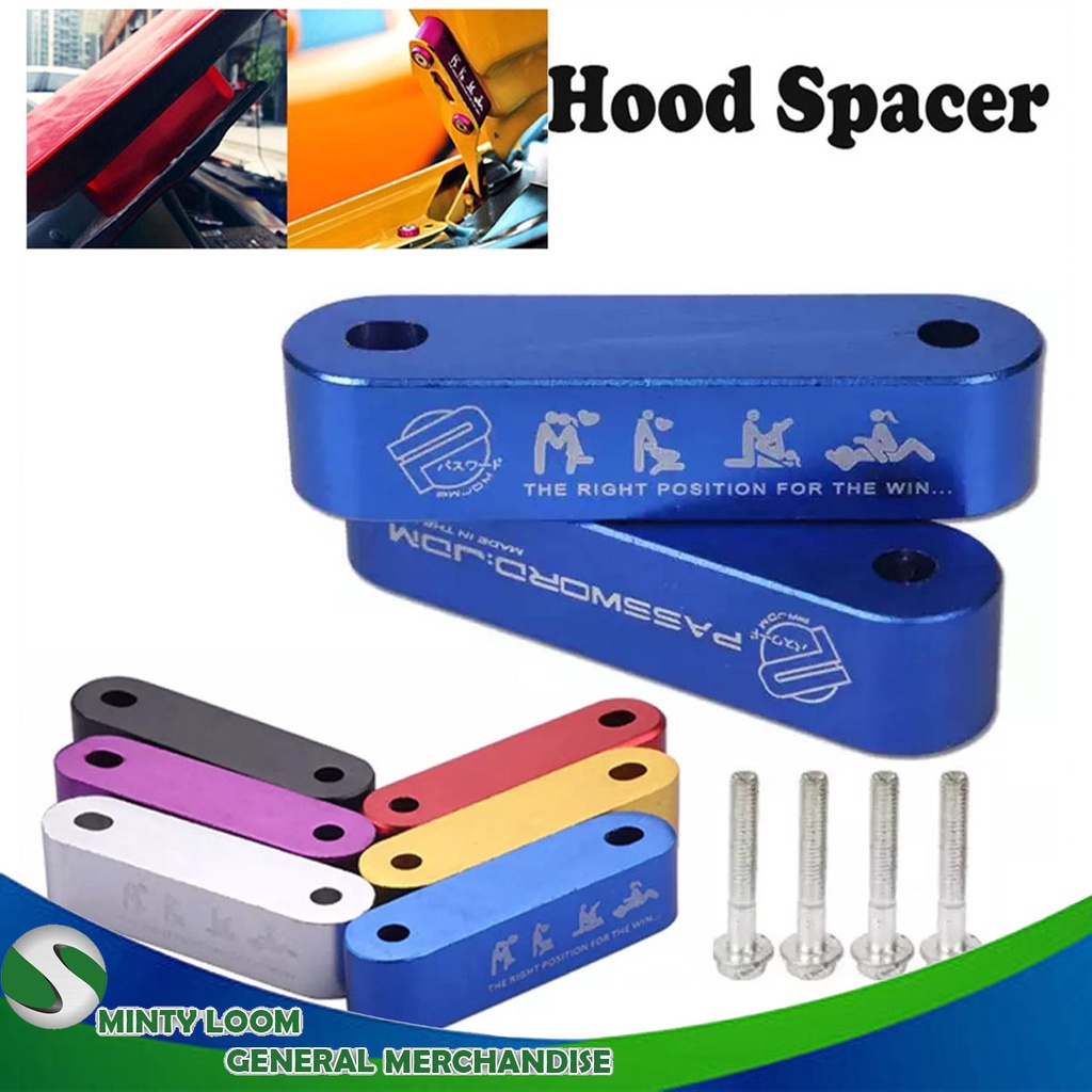 JDM Billet Aluminum Hood Spacer Hood Risers for Honda Civic CRX 8800 /