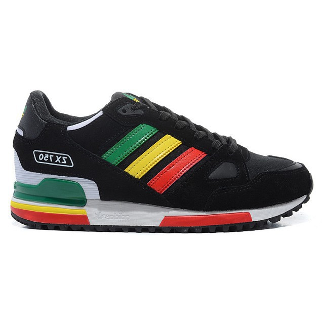 adidas zx 750 black red green yellow