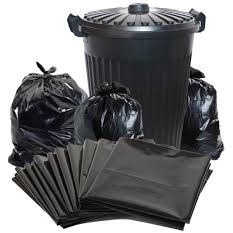 Black Thicken Big Garbage Bags Degradable Compostable DisposableTrash Bags 10pcs 