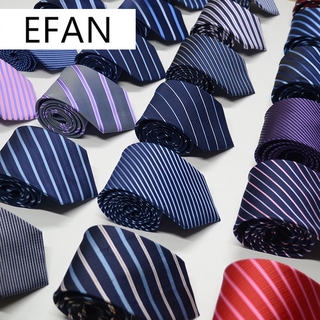 EFAN Men's Woven Silk Business Fashion Neckties Wedding Ties Blue Black Red Striped Bow Neckwear 8cm